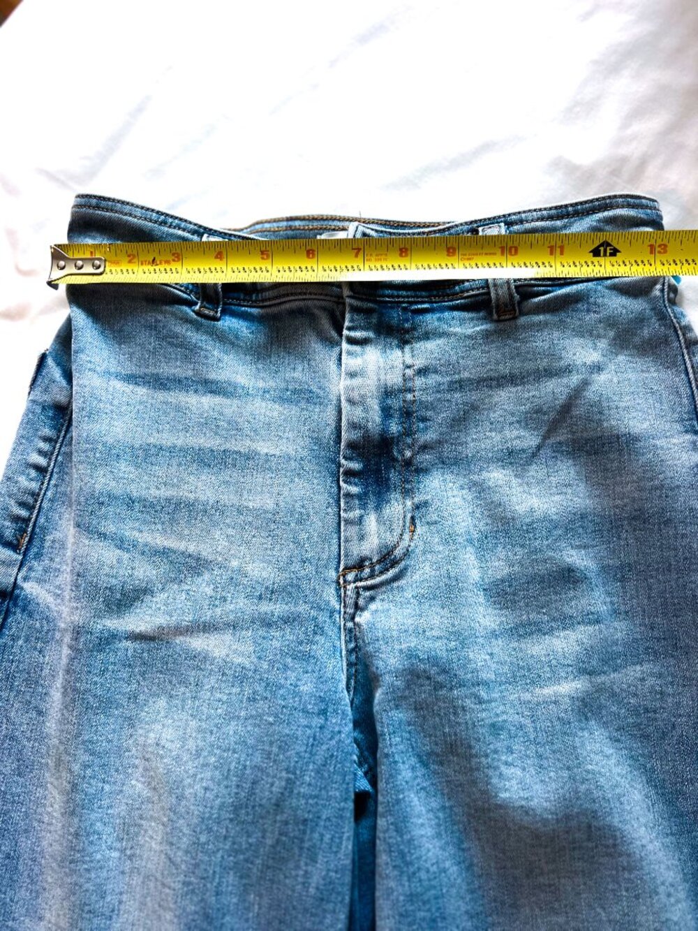 OAT New York Light Wash High Rise Wide Leg Jean for Women - Size 28 Boho - Picture 6 of 11